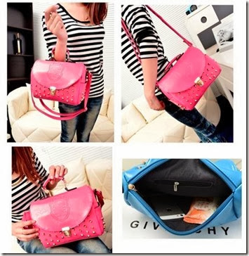 BI 9144 Light Pink (178.000) -  Material PU Leather Bottom Width 22 Cm Height 19 Cm Thickness 11 Cm Adjustable Long Strap Weight 0.57