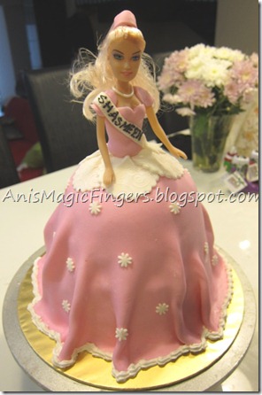 buttercream barbie cake