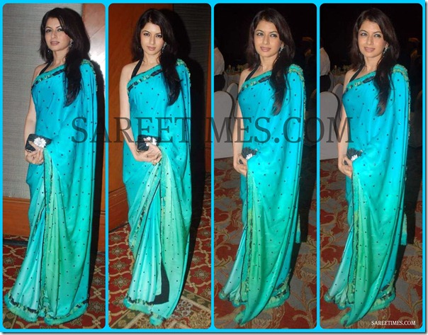 Bhagyashree_Blue_Saree