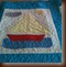 Sailboat boat block with my free motion quilting Sailboat boat block with my free motion quilting