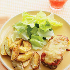 Mini Honey-Mustard Meatloaves with Roasted Potatoes