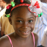 Wendania in her pretty pink dress