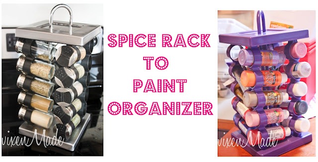 spice rack to acrylic paint organizer