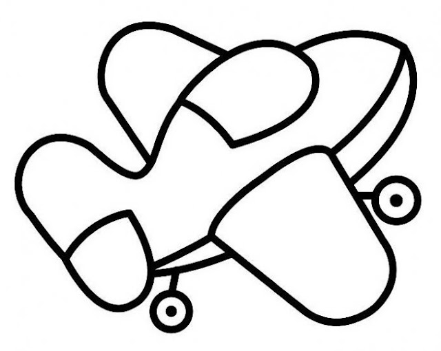 desenho aviao para colorir