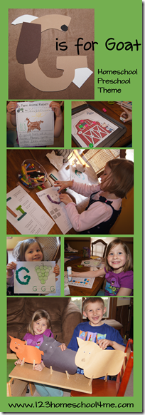 Homeschool Preschool Letter G is for Goat Homeschool Preschool Letter G is for Goat #alphabet #preschool
