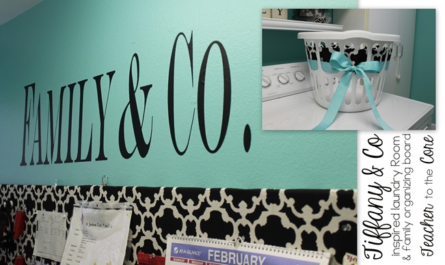 Laundry room make over inspired by Tiffany and Co