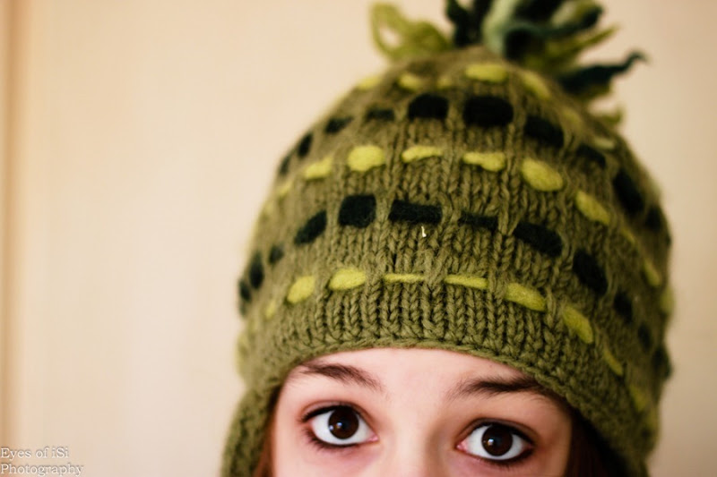Eyes-of-iSi-Mütze-Wolle-Grün-Winter