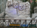 Mt Rushmore at the Bellagio Conservatory and Botanical Garden.