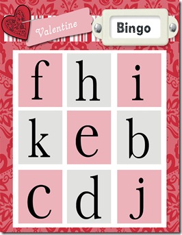 bingo card final product