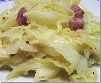 Cavolo cappuccio con pancetta.