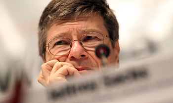 US economist Jeffrey Sachs at the Asian Development Bank meeting in Manila, the Philippines, 3 May 2012. Dennis M. Sabangan / EPA