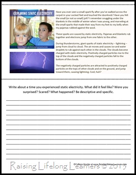 Static Electricity Activity from Raising Lifelong Learners