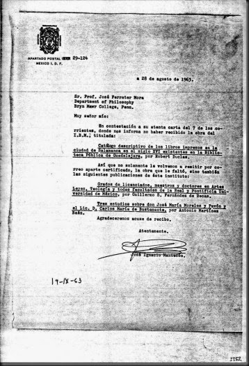 1963 Carta Mantecón 1963 Carta Mantecón