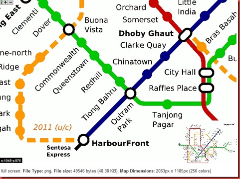 0Sentosa Express MRT map