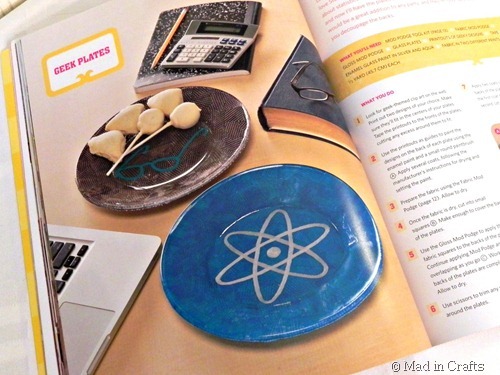 mod podge rocks book geek plates