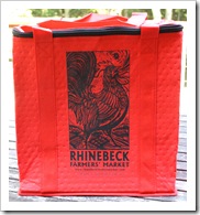 rhinebeck farmers market insulated tote bag