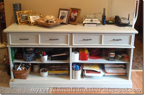 Half of Hutch Repurposed painted furniture, recycled, repurposed, hutch