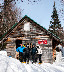 Harvard Cabin provided a resting point on the way back.