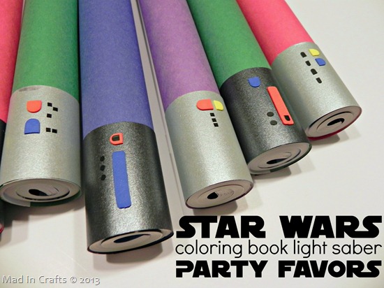 coloring book light saber party favors