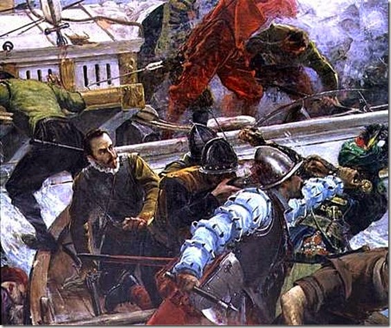 Don John in the Battle of Lepanto
