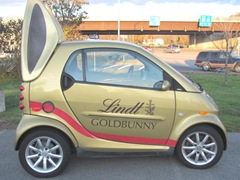 11.2011 Maine trip..Lindt bunny car 1 in Exeter.NH
