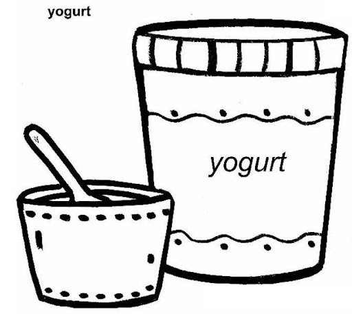 YOGURT COLORING PAGES