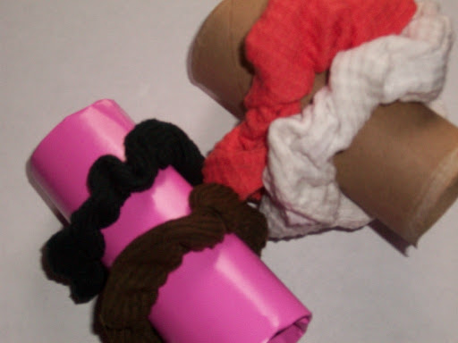 My TP roll all jazzed up (neutrals on one tube/colors on the other).