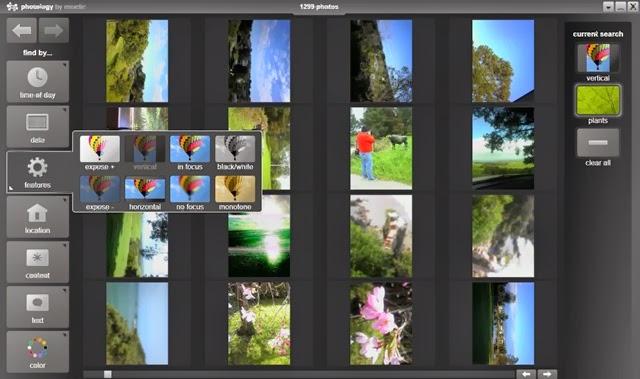 Example of the photology main screen