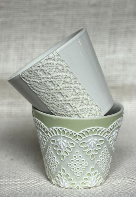 decoupaging with lace tutorial