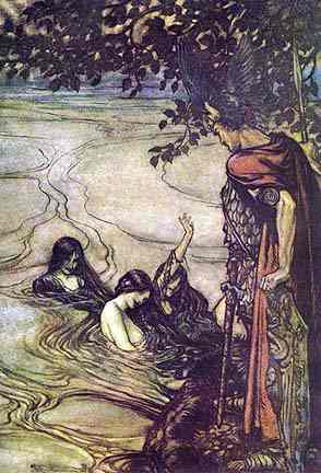 The Rhinemaidens And Siegfried, Asatru Gods And Heroes