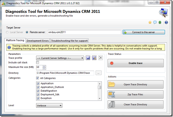 CRM 2011 tool – CrmDiagTool2011 can now access remote CRM Servers. – Hosk's  Dynamic Blog