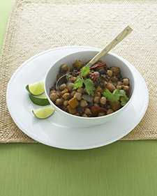 Two-bean vegetarian chili