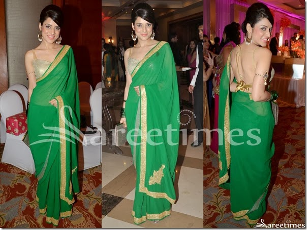 Green_Plain_Georgette_Saree Green_Plain_Georgette_Saree