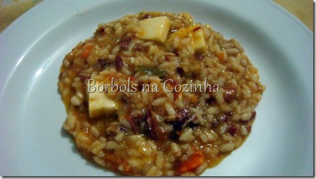 Risoto de Carne Seca e Abobora Risoto de Carne Seca e Abobora