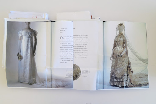 Swipe for Rosma's wedding gown. On the left, the rounded train and texture. On the right, veil inspiration and romantic detailing.