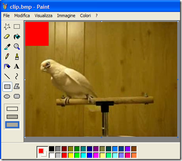 Logo video coperto in rosso nell'immagine .bmp Logo video coperto in rosso nell'immagine .bmp