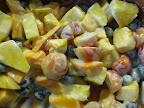 Steve's fruit salad with yogurt-honey dressing.