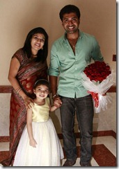 Arun Vijay with wife Aarthi at Choreographers Shobi Lalitha Wedding Reception Stills