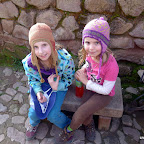 Score!  We all get great gifts including these awesome alpaca hats and a beautiful tapestry for our house.