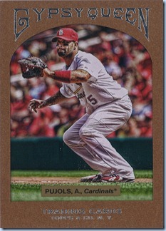 2011 Gypsy Queen Hobby Pujols Framed