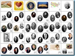 Calendar Connections Small Presidents