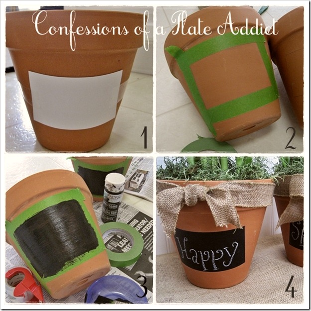 CONFESSIONS OF A PLATE ADDICT Chalkboard Flower Pot Tutorial CONFESSIONS OF A PLATE ADDICT Chalkboard Flower Pot Tutorial