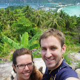 Amazing view from above the mountain over the island. 2012-4-12 Koh Phi Phi, Thailand