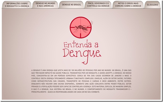 Site sobre a dengue