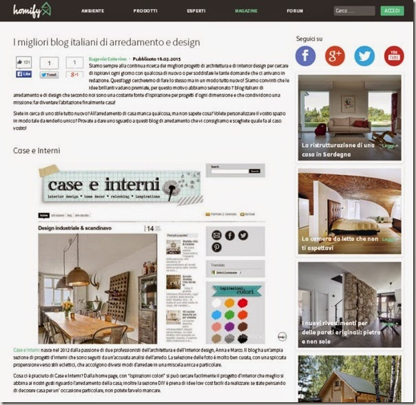 Case e interni tra i migliori blog secondo homify case e interni Blog design interni