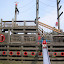 A giant play structure shaped like a boat, in Odaiba's Shiokaze Park