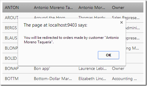 Alert shown to the user that they will be redirected. Alert shown to the user that they will be redirected.
