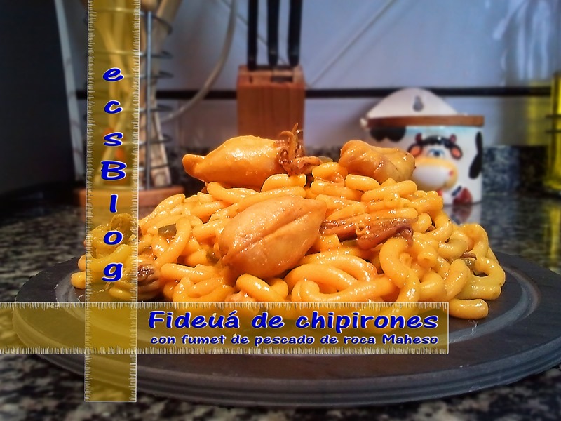 Fideuá con chipirones Fideuá con chipirones