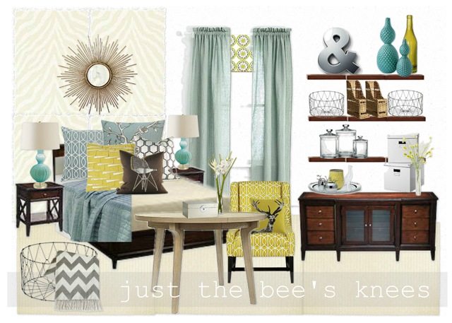 mood board for guest bed