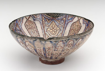 Bowl | Origin:  Iran | Period: late 13th century  Il-Khanid period | Details:  Not Available | Type: Stone-paste painted under glaze | Size: H: 8.3  W: 17.7  cm | Museum Code: F1909.316 | Photograph and description taken from Freer and the Sackler (Smithsonian) Museums.